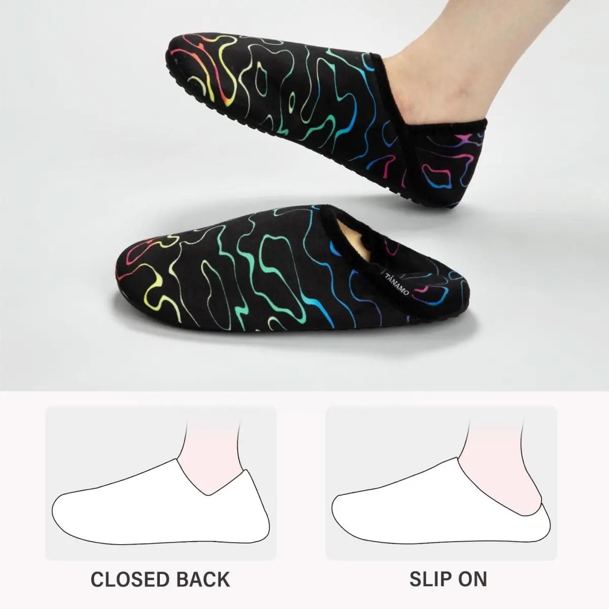 House Slippers for Women Men Indoor Barefoot Slippers Socks Furry Slip on House Shoes Cozy Comfy Slippers for Home Bedroom Travel Yoga - Love Salve